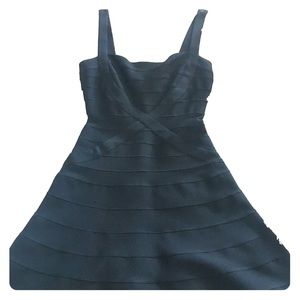 Herve Leger mesh bandage black dress size small